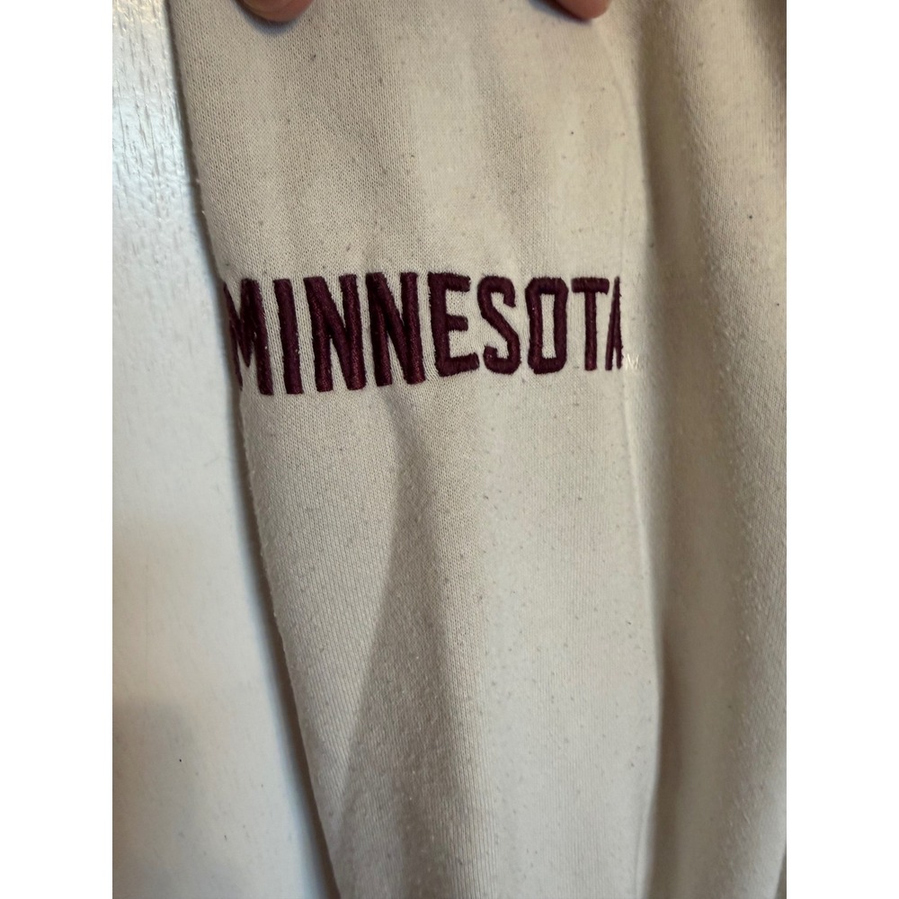 Colosseum Minnesota Golden Gophers Quarter Zip Sweatshirt Cream Mens XL - Picture 4 of 9